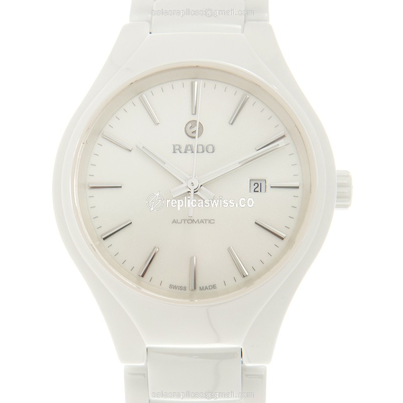 Rado R27244012 TRUE - Automatic Ceramic - White Dial - White Ceramic Strap