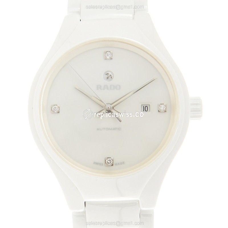 Rado R27244712 TRUE - Automatic Ceramic - White Dial - White Ceramic Strap