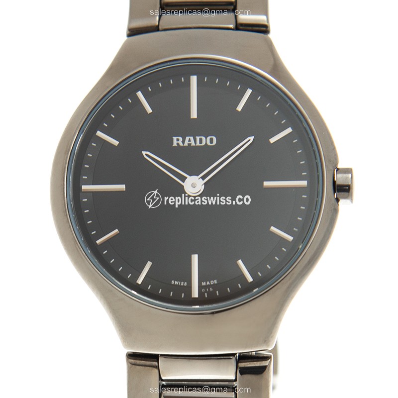 Rolex R27956152 Replica - Quartz - Ceramic Case - Black Dial - Ceramic Strap - Luxury Rado Replica Watch