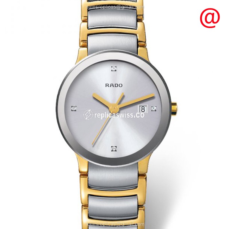 Rolex R30932713 Replica - Quartz - Steel Case - Silver Dial - Gold Gold Band