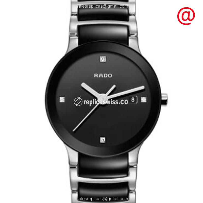 Rado R30935712 Centrix - Quartz - Steel - Black - Black Band - Clasp - Luxury Replica CENTRIX Watch