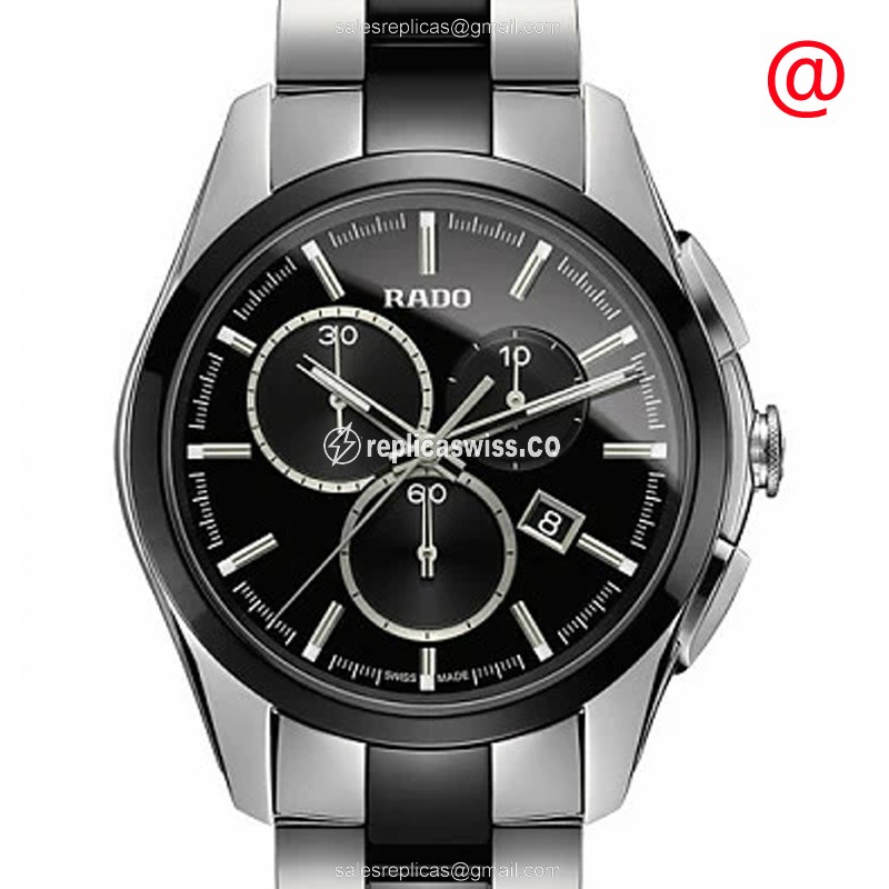 Rado Hyperchrome Quartz Steel - Black Dial - Silver Clasp - 20mm