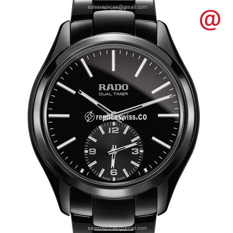 Hyperchrome Rado R32114152 Quartz - Ceramic Case Black Dial Black Ceramic Strap - Luxury Rado Replica Watch