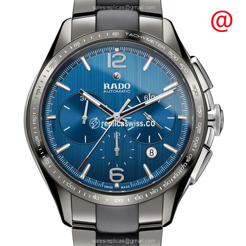 Hyperchrome Rado Replica - Automatic - Ceramic Case - Blue Dial - Silver Steel Strap - Luxury Rado Replica Watch