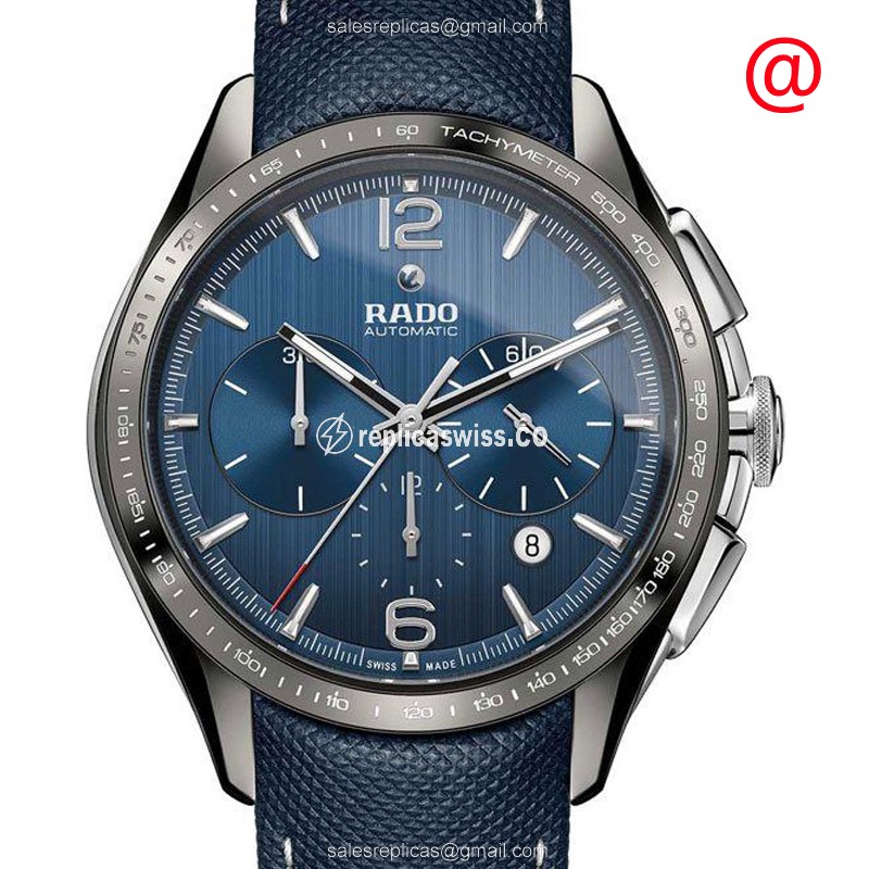 Hyperchrome Rado Replica - Automatic - Ceramic Case - Blue Dial - Leather Strap - Blue Buckle