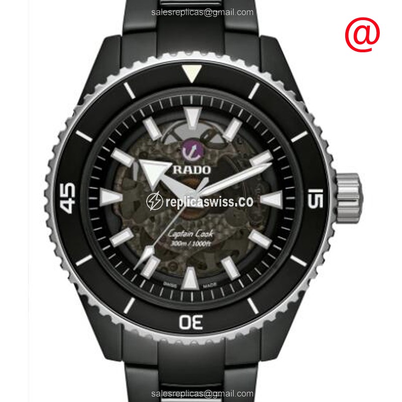 Captain Cook Replica Watch - Automatic Ceramic - Black Dial - Black Ceramic Strap