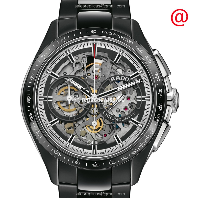 Rado R32249152 HYPERCHROME - Automatic Ceramic - Silver Dial - Black Ceramic Strap