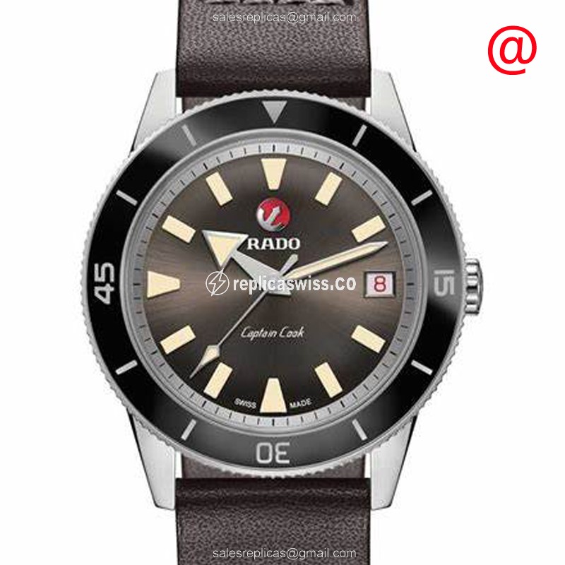 Rado Captain Cook Replica - Automatic - Bronze Case - Gray Dial - Leather Strap