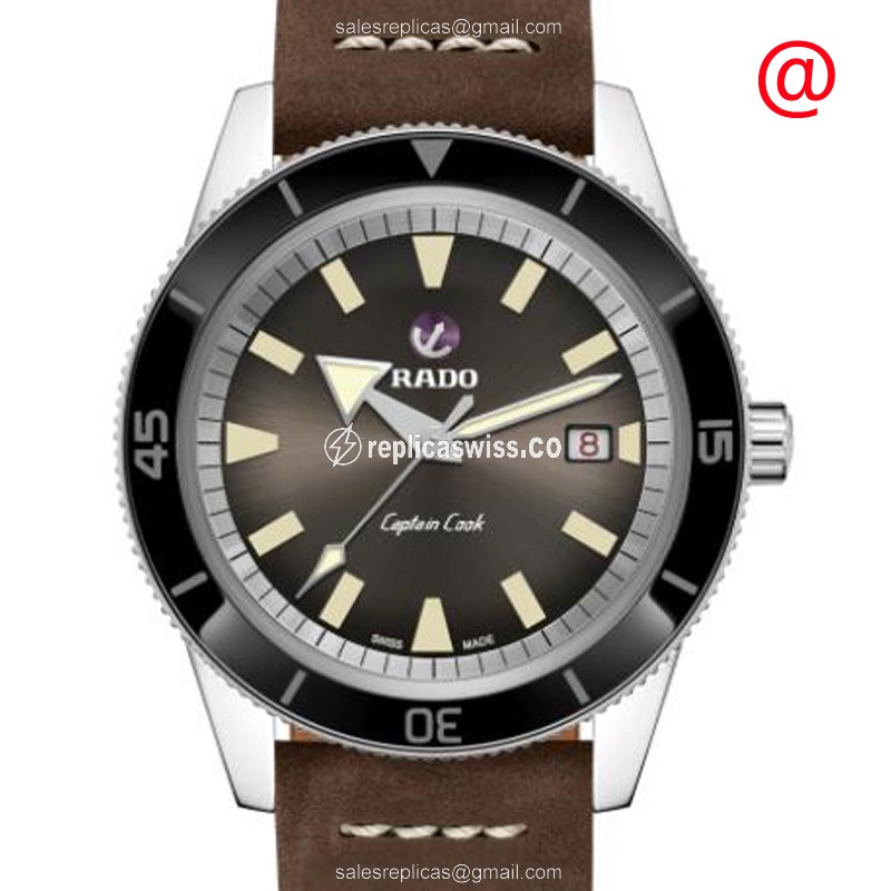 Rado Captain Cook Replica - Automatic - Brown Dial - Leather Strap - Buckle Clasp