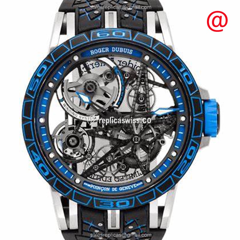Roger Dubuis RDDBEX0857 EXCALIBUR - Automatic - Titanium Case - Transparent Dial - Black Rubber Strap