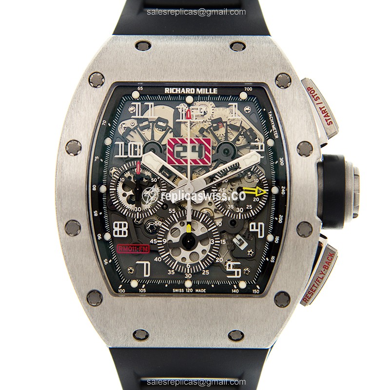 Richard Mille RM011 Replica Watch - Auto - Titanium - Black