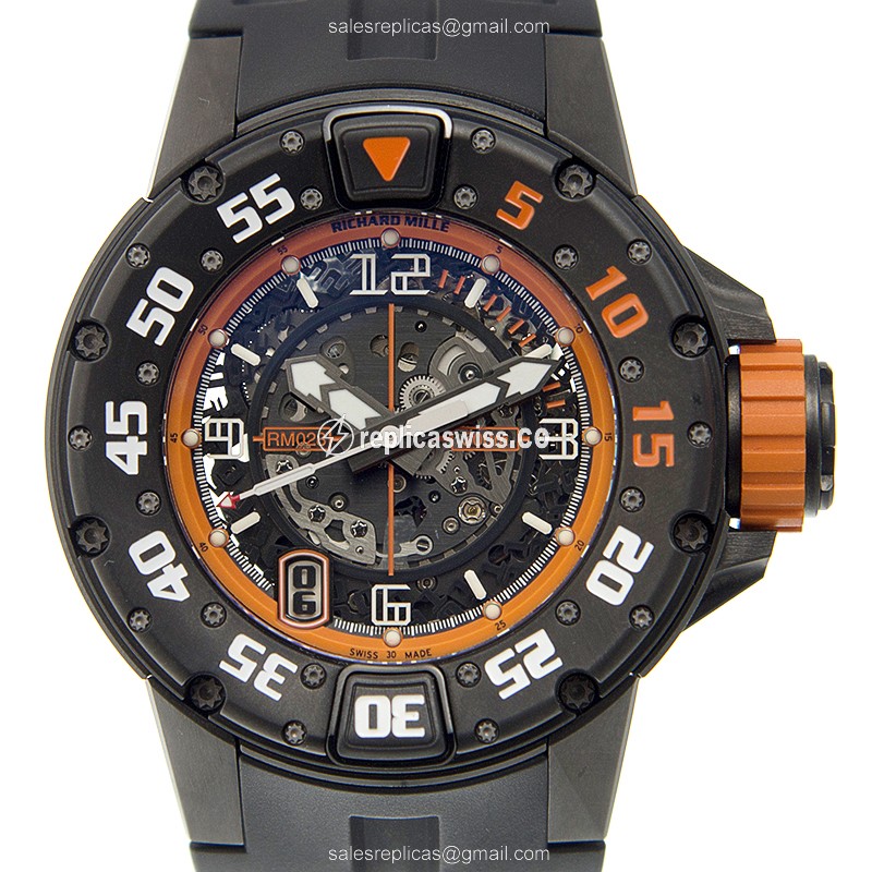 Richard Mille RM028-AJTI - Automatic Titanium - Skull Dial - Black Rubber - Buckle Clasp