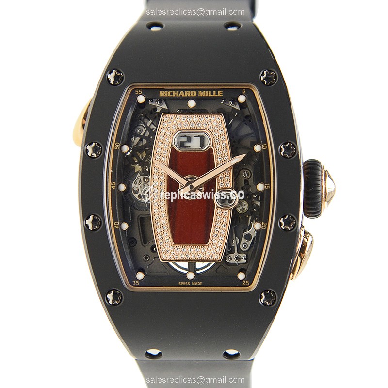 Richard Mille RM037 - Automatic - Ceramic Case - Black Dial - Rubber Strap
