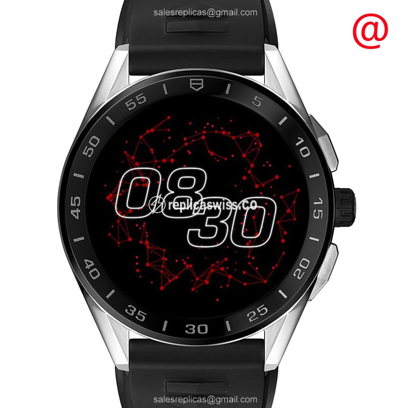 Tag Heuer Connected Intelligent - Ceramic Case - Black Dial - Rubber Strap - Luxury Replica CONNECTED Watch