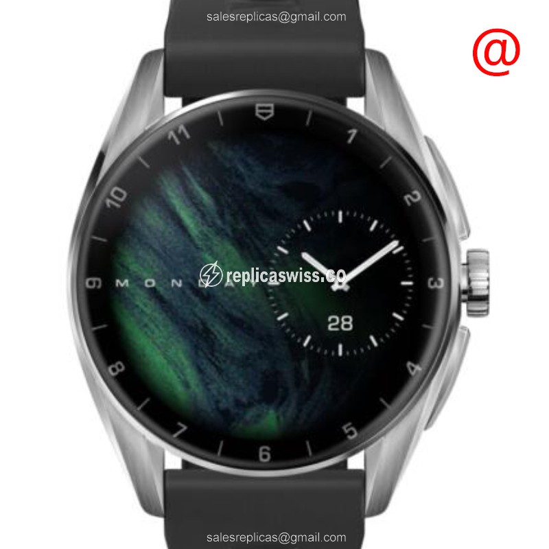 Tag Heuer SBR8010.BT6255 Smart Watch - Intelligent - Stainless Steel - Black Dial - Black Rubber Strap - Buckle Clasp