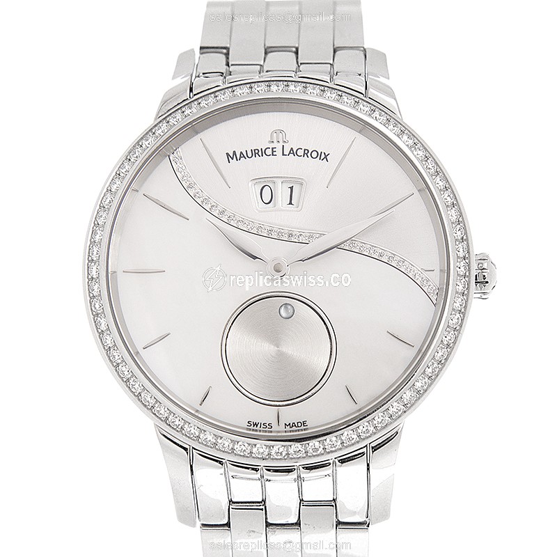 Maurice Lacroix STARSIDE - Auto - Silver Dial - Steel Case - Silver Band - Luxury Replica STARSIDE Watch
