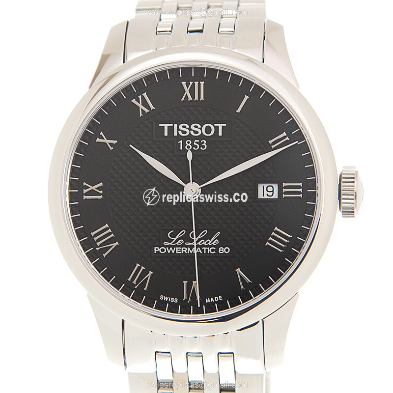 Tissot T-CLASSIC Replica - Automatic - Black Dial - Steel Case - Silver Strap - Luxury Replica T-CLASSIC Watch