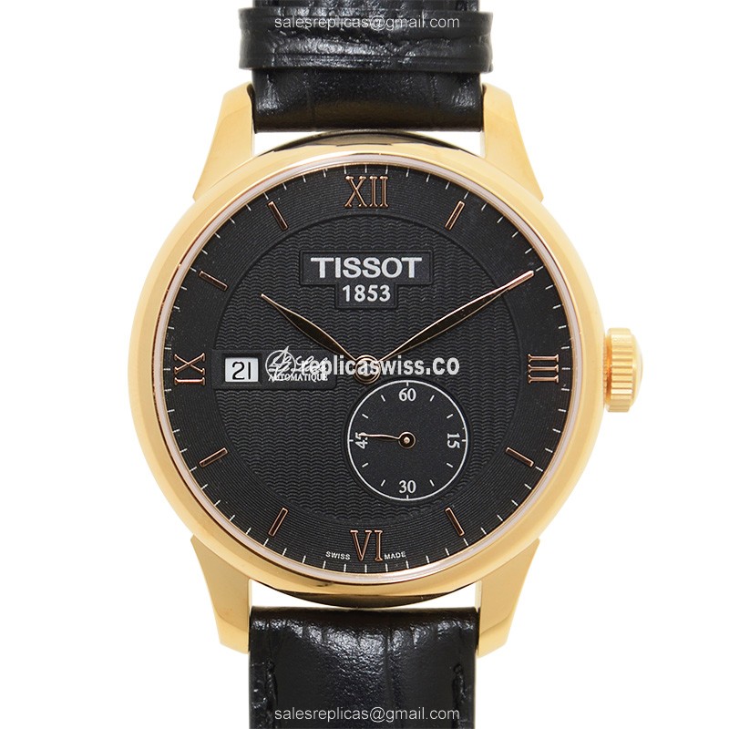Tissot LE LOCLE Replica - Automatic - Steel Case - Black Dial - Leather Black Strap - Luxury Replica LE LOCLE SERIES Watch