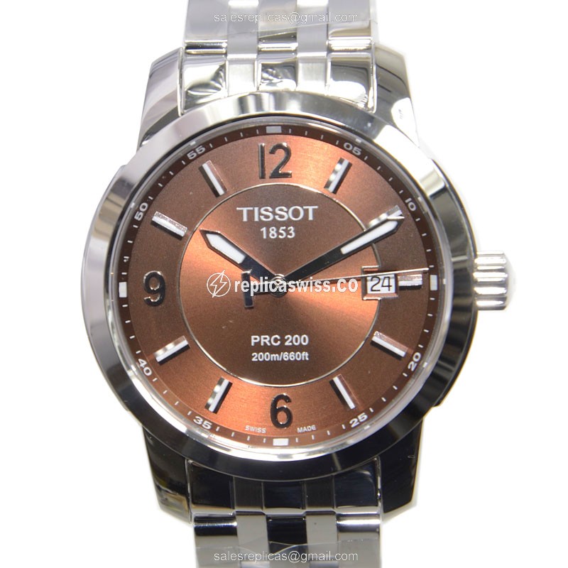 Tissot T-SPORT Quartz Brown Dial - Steel Case - Silver Strap