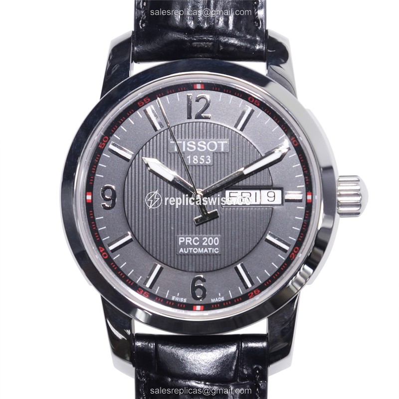 Automatic Tissot T-SPORT - Black Dial - Steel Case - Leather Black Strap