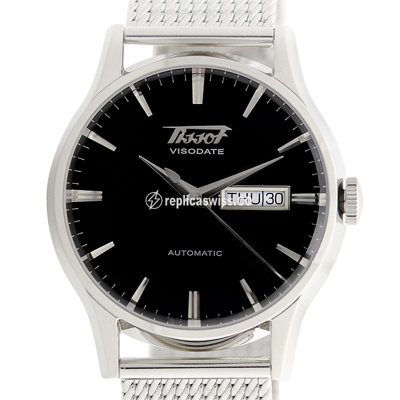 Tissot T-CLASSIC Replica - Automatic - Steel Case - Black Dial - Silver Strap - Luxury Replica T-CLASSIC Watch