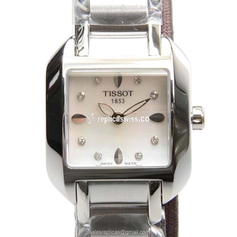 Rolex T-LADY Quartz - White Dial - Steel Case - Silver Strap - Clasp - Luxury Replica T-LADY Watch