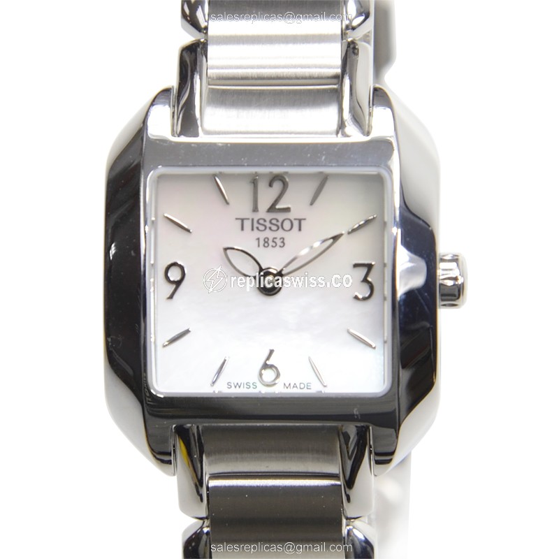 Rolex T-TREND Quartz Replica - White Dial - Steel Case - Silver Band - Clasp