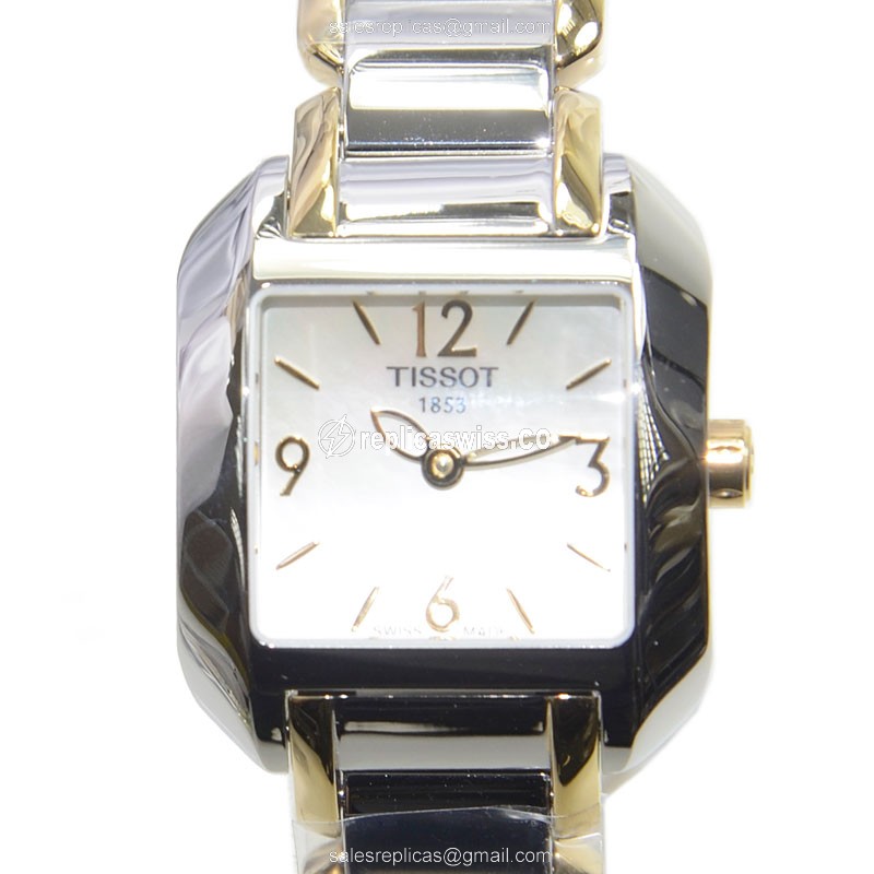Tissot T-TREND Quartz - White Dial - Steel Case - Silver Strap - Clasp - Luxury Replica T-TREND Watch