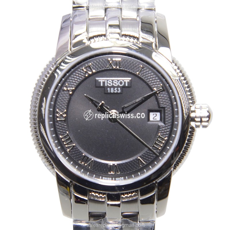 Tissot T-CLASSIC Quartz - Black Dial - Steel Case - Silver Strap - Clasp