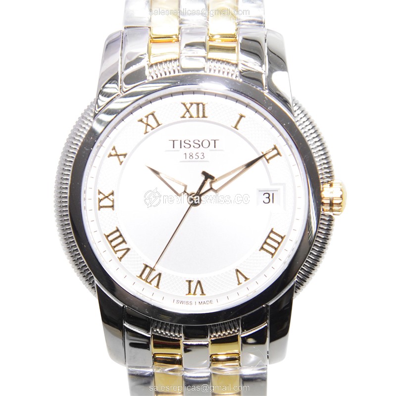 Tissot T-CLASSIC Quartz Steel - White Dial - Silver Strap - Clasp - 22mm - Luxury Replica T-CLASSIC Watch