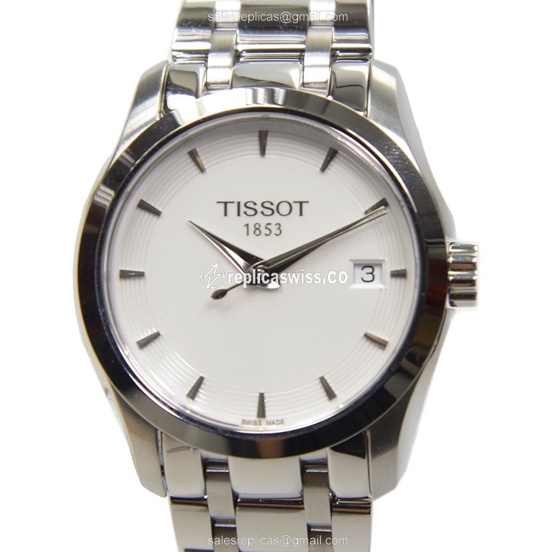 Tissot T-CLASSIC Quartz - White Dial - Steel Case - Silver Strap