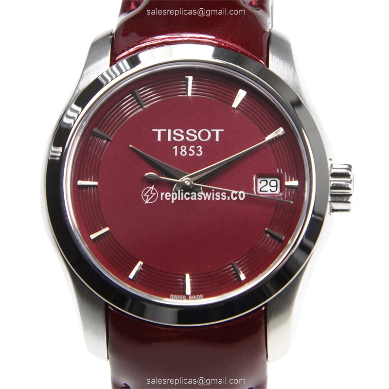 Rolex T-TREND Replica - Quartz - Steel Case - Red Dial - Leather Strap - Red Clasp - Luxury Replica T-TREND Watch