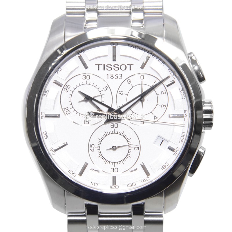 Tissot T-CLASSIC Quartz - Silver Dial - Steel Case & Band - Clasp