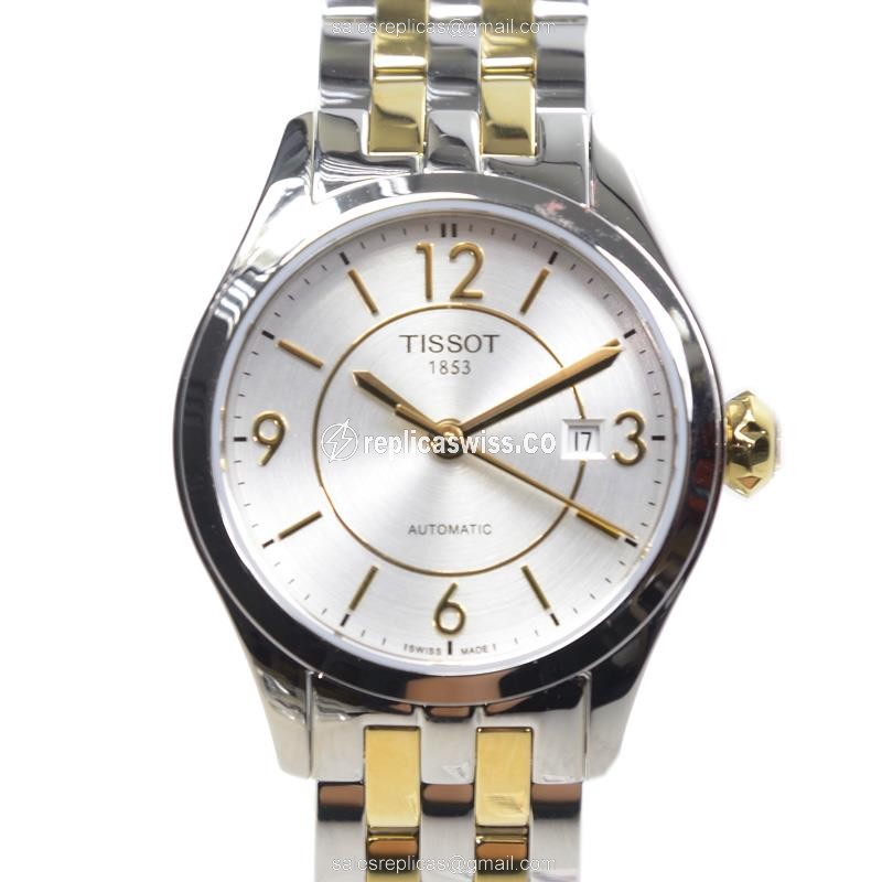 Tissot T-CLASSIC Replica - Automatic - Stainless Steel - White Dial - Silver Clasp