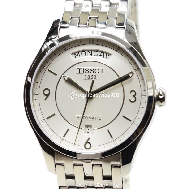 Automatic Tissot T-CLASSIC Replica - Silver Dial - Steel Case & Band - Clasp - Luxury Replica T-CLASSIC Watch
