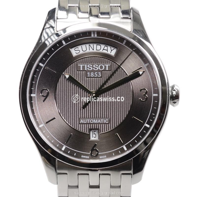 Tissot T-CLASSIC Replica - Automatic - Steel - Gray Dial - Silver Strap