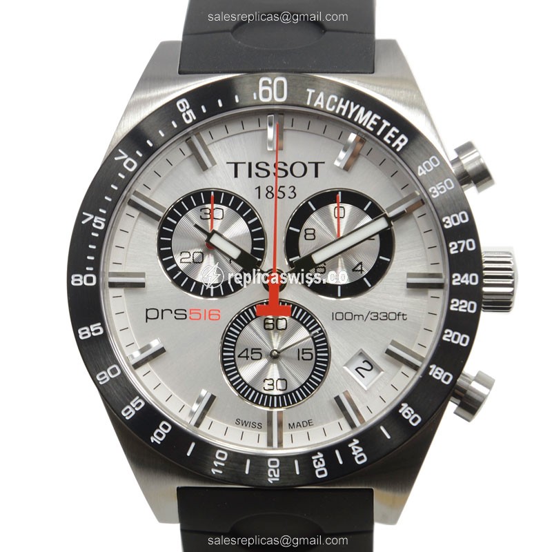 Tissot T-SPORT Quartz Silver Dial - Stainless Steel Case - Black Rubber Strap