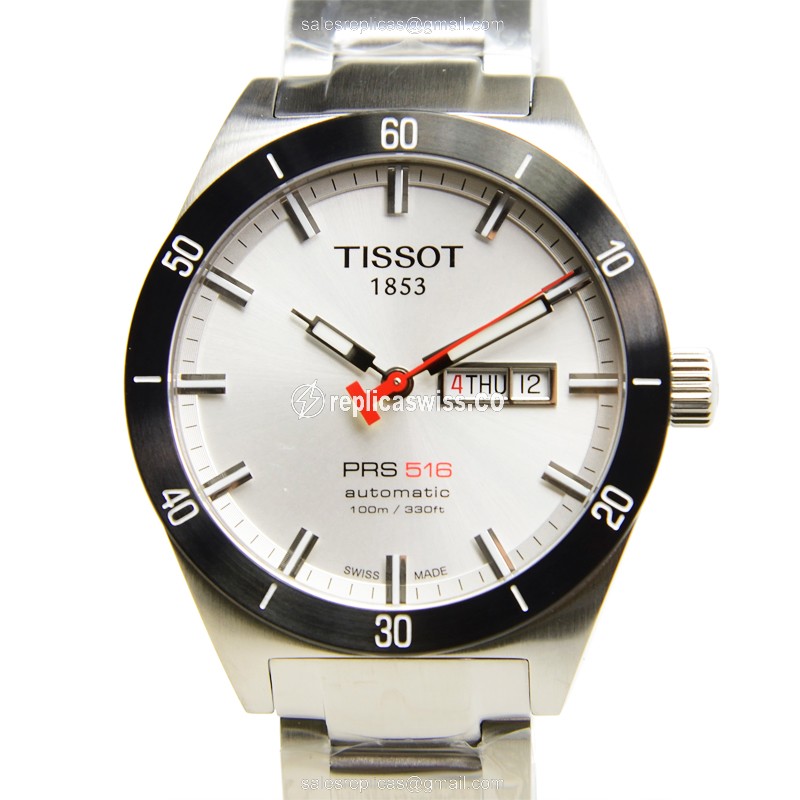 Tissot T-SPORT Automatic - Steel Case - White Dial - Silver Steel Band - Luxury Replica T-SPORT Watch