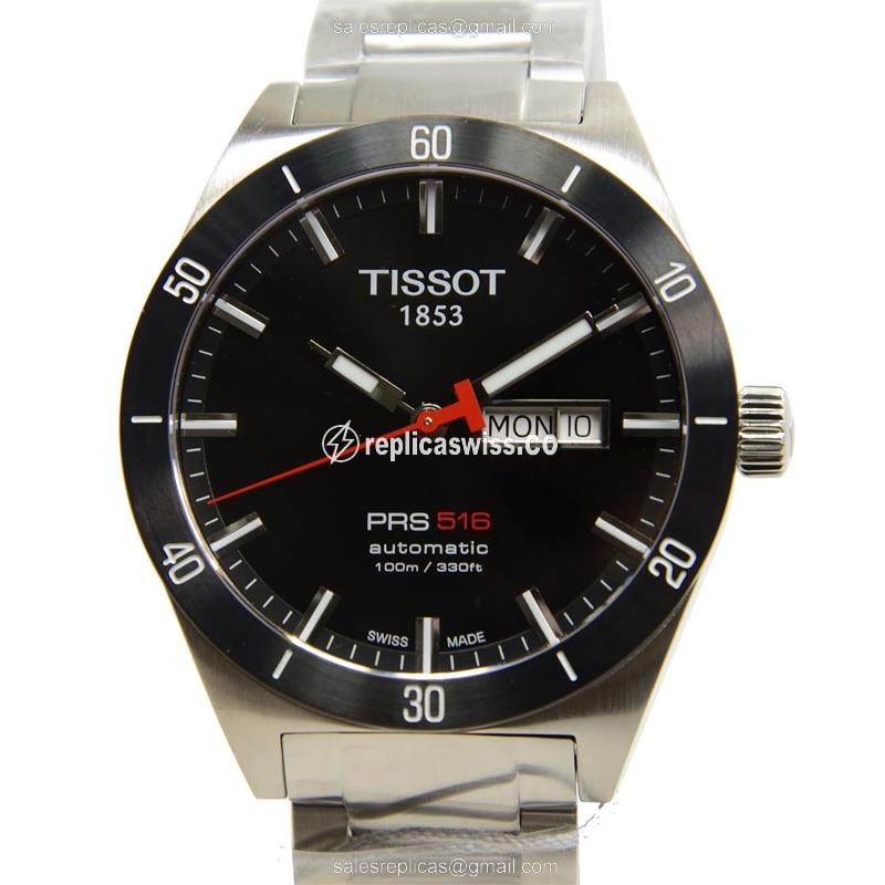 Tissot T-SPORT Automatic - Black Dial - Silver Steel - Clasp - 40mm Replica Watch - Luxury Replica T-SPORT Watch