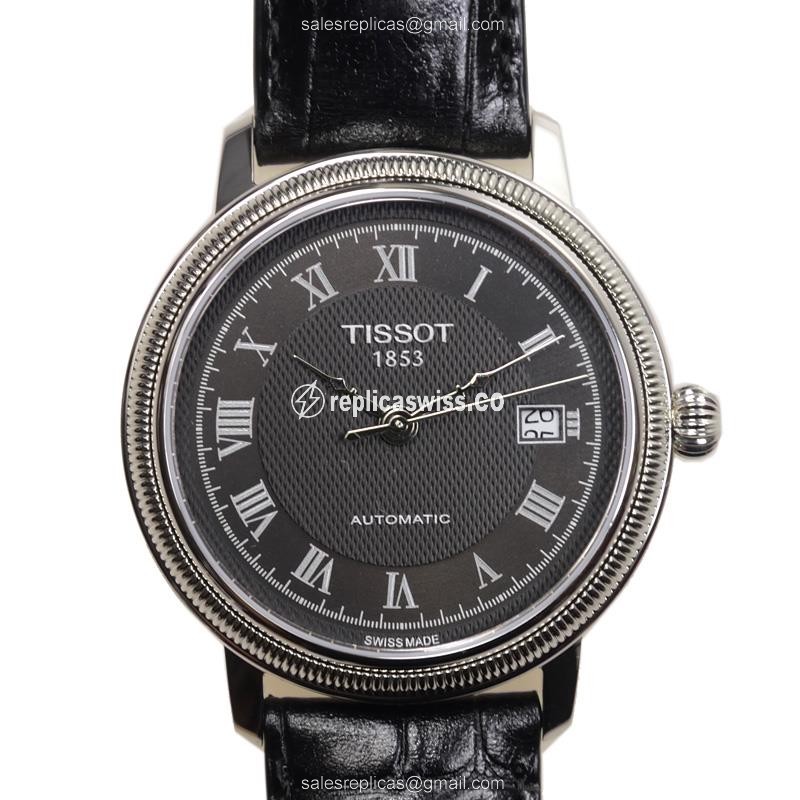 Tissot T-CLASSIC Replica - Automatic - Black Dial - Steel Case - Leather Black Strap - Luxury Replica T-CLASSIC Watch