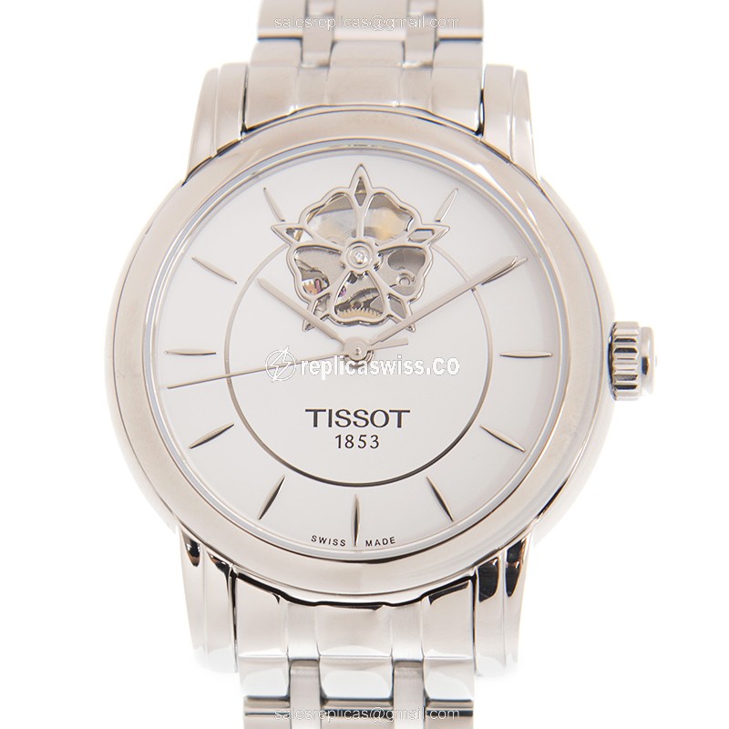Tissot Lady Heart Replica - Automatic - Stainless Steel Case - White Dial - Silver Strap