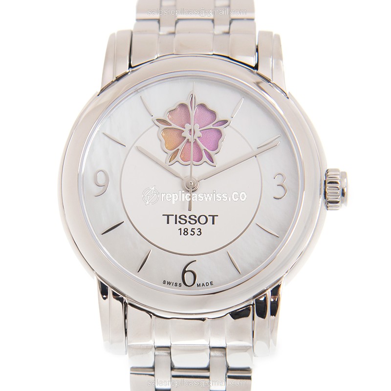 Tissot Lady Heart Replica - Automatic - Stainless Steel - White Dial - Silver Clasp - Luxury Replica LADY HEART Watch