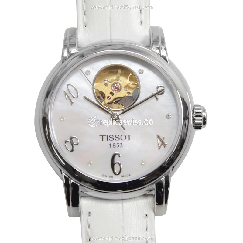 Tissot T-CLASSIC Replica - Automatic - Stainless Steel - White Dial - Leather Strap