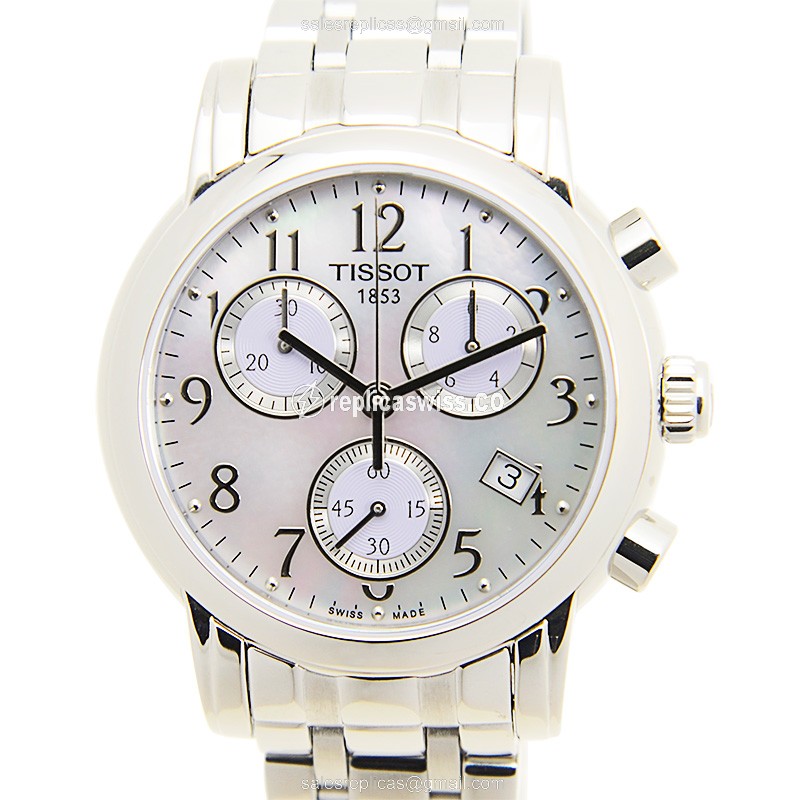 Rolex T-CLASSIC Quartz Watch - White Dial - Steel Case - Silver Band - Clasp