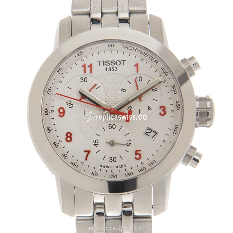 Tissot T055.217.11.032.00 PRC 200 Quartz - Silver Dial - Steel Case - Silver Strap - Luxury Replica PRC 200 Watch