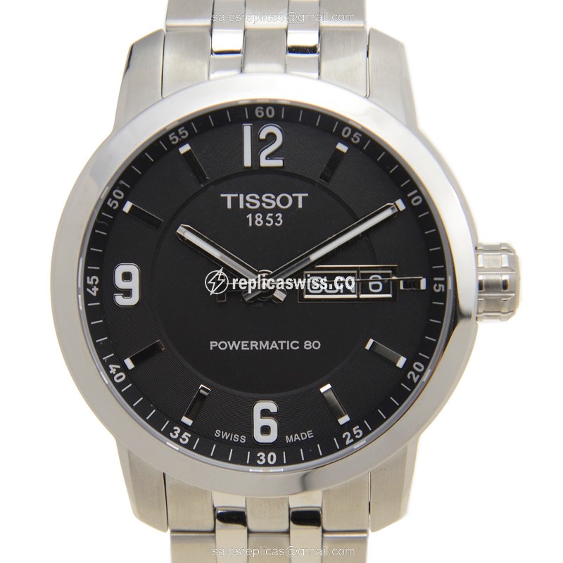 Rolex T-SPORT Replica - Automatic - Black Dial - Steel Case - Silver Band - Luxury Replica T-SPORT Watch