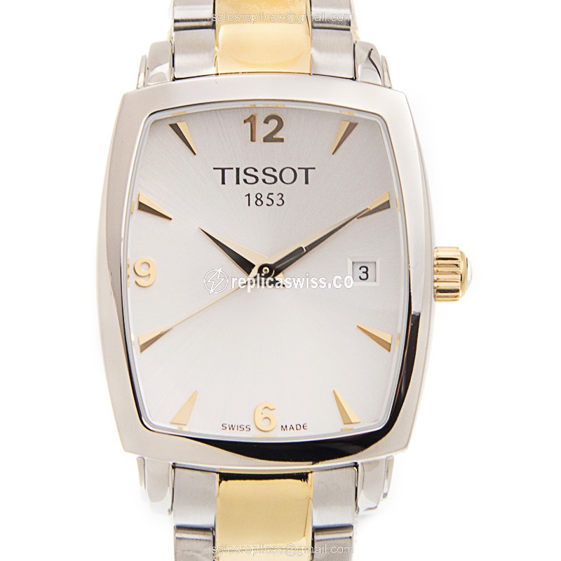 Rolex T-CLASSIC Quartz Steel - Silver Dial - Gold Clasp - 22mm - Luxury Replica T-CLASSIC Watch