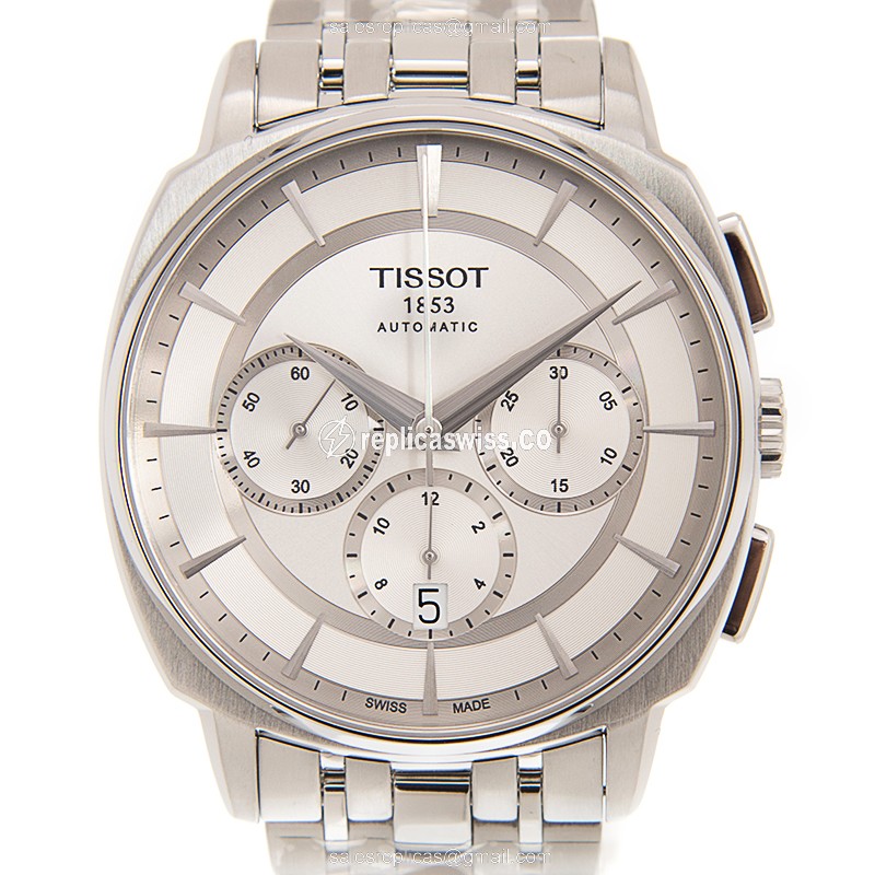 Tissot T-CLASSIC Automatic - Silver Dial - Steel Case & Strap - Clasp - Luxury Replica T-CLASSIC Watch