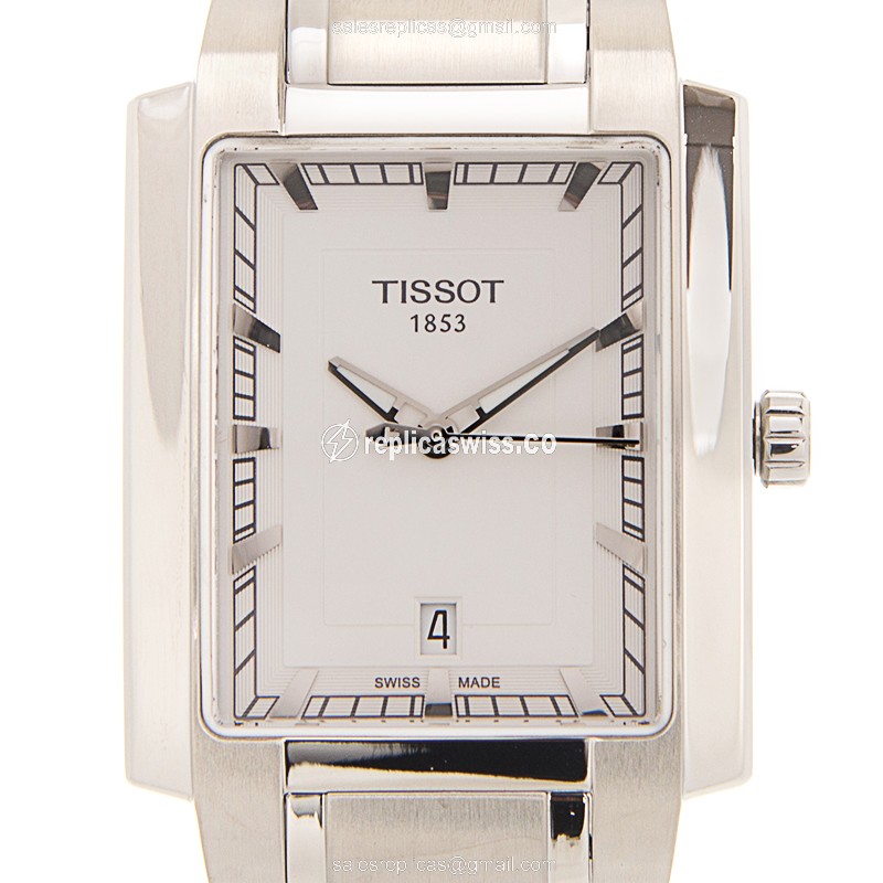 Rolex T-TREND Quartz Replica - Steel Case - White Dial - Silver Steel Strap - Luxury Replica T-TREND Watch