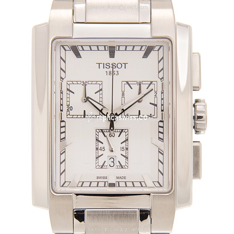 Tissot T-TREND Quartz - White Dial - Steel Case - Silver Strap - Clasp - Luxury Replica T-TREND Watch